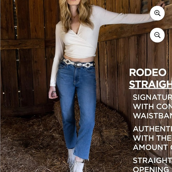 Wrangler Women's High-Rise Rodeo Straight Leg Crop Jean - Picture 16 of 16